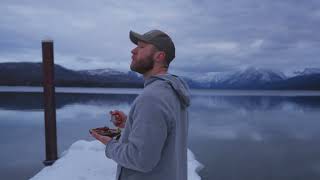 SOLO Winter Camping in Glacier National Park - ASMR