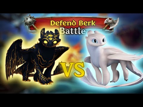 MIDNIGHT WRATH vs. LIGHT FURY in Defend Berk Battle: Which Dragon is Faster? | Dragons: Rise of Berk
