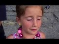 Little girl almost falls off the side of a cliff! 