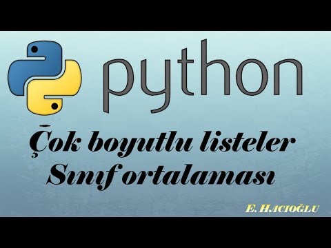 Python Dersleri #16: Çok boyutlu listeye veri girme ve okuma