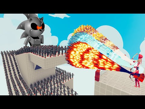100x ROBO SONIC + 2x GIANT vs 3x EVERY GOD - Totally Accurate Battle Simulator TABS