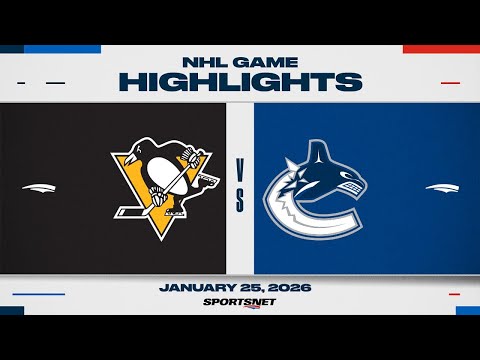 NHL Highlights | Penguins vs. Canucks - January 25, 2026