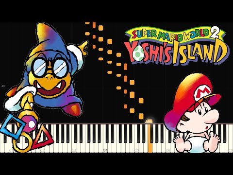 Super Mario World 2: Yoshi's Island - Castle & Fortress - Piano (Synthesia)