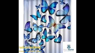 ستائر حمام ثلاثية الابعاد مقاومة للماء مع قطع أرضية