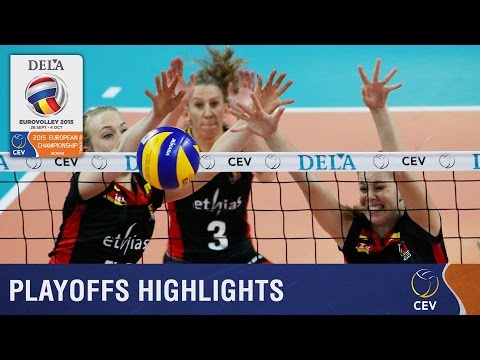 2015 Women's EuroVolley - Highlights Playoff round Belgium vs Czech Republic