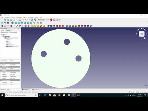 FreeCAD polares Muster/Lochkreis  Tutorial Deutsch/ mit extra Trick