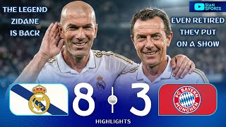 AUN RETIRADO, ZIDANE COMANDA UNA GOLEADA HISTÓRICA Y LAS LEYENDAS DEL REAL DAN SHOW EN EL BERNABÉU