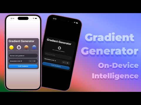 Gradient Generator using On-Device Intelligence | FoundationModels | SwiftUI | Xcode 26 | WWDC 2025 thumbnail