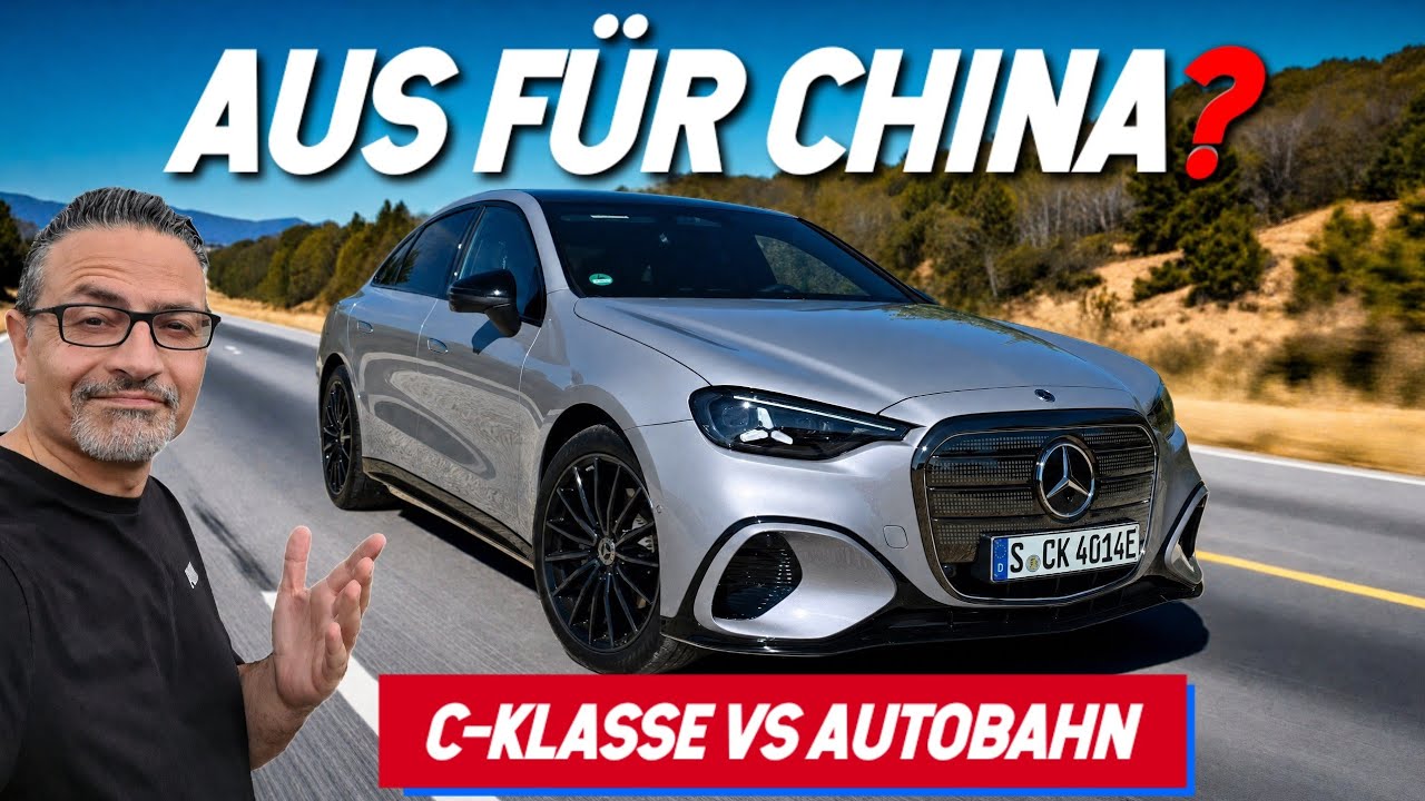 Neue elektrische Mercedes C-Klasse vs. Deutsche Autobahn
