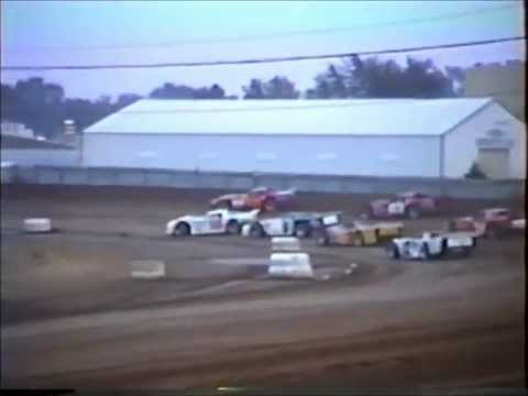 Dirt Track Racing  2nd Heat Race IMCA Late Model's Independence Motor Speedway 1980's