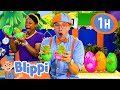 Blippi S Digs For DINOSAUR EGGS Blippi Painting For Kids Moonbug Kids Art For Kids ️