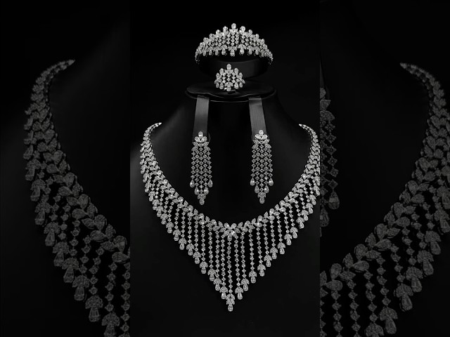 طقم زيركون فاخر بإصدار خاص دقة الماس 5 قطع بضمان ع...