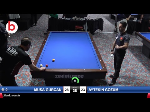 MUSA GÜRCAN & AYTEKİN GÖZÜM Bilardo Maçı - 2019 TÜRKİYE KUPASI 1. ETAP ERKEKLER-1.TUR