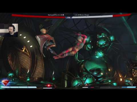 Injustice 2 1st MP gameplay pt7 - Supergirl vs. Harley (crazy juggles)
