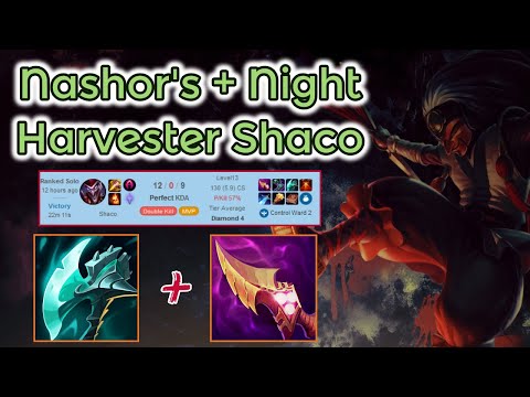 Nashor's Tooth + Night Harvester AP Shaco Ranked [League of Legends] Full Gameplay - Infernal Shaco