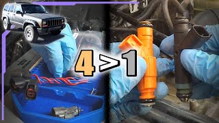 projectXJ: Fuel injectors pt.2, 4-hole upgrade and harness plugs, 4.0L (84-01 Jeep Cherokee XJ)