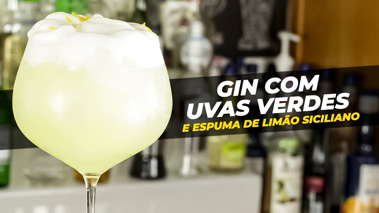 Gin com Uvas Verdes e Espuma de Limão Siciliano - Uma opção ao Gin Tônica | Bartender Store