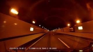 関越自動車道、関越トンネル下り線走行動画　スズキ・エスクード2.4XG