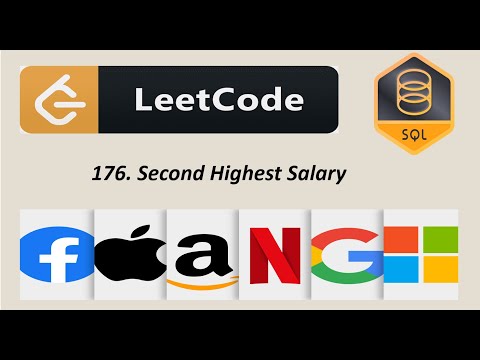 176 Second Highest Salary Leetcode Sql Solution Interview Problem