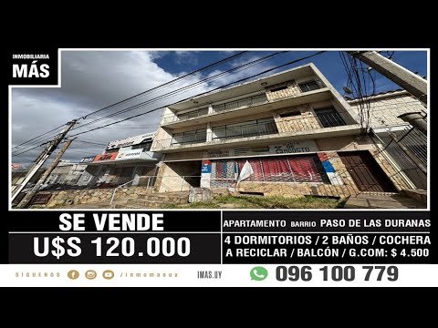 Video de YouTube - Apartamento Venta Paso de las Duranas Montevideo iMas.uy MC