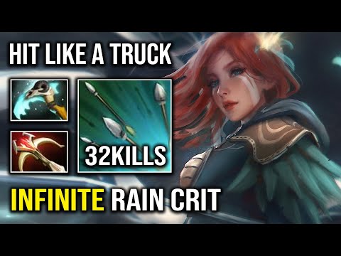 Infinite Raining Arrow Level 30 Late Game Windranger Brutal Crit Like a Truck DotA 2