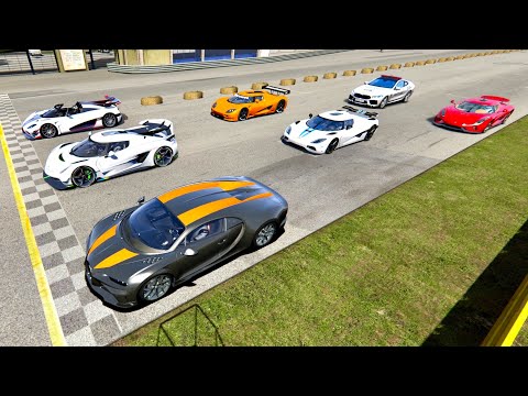 Bugatti Chiron Super Sport 300+ vs Koenigsegg Supercars - Spa
