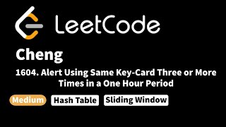 YouTube video 'LeetCode 1604. Alert Using Same Key-Card Three or More Times in a One Hour Period'