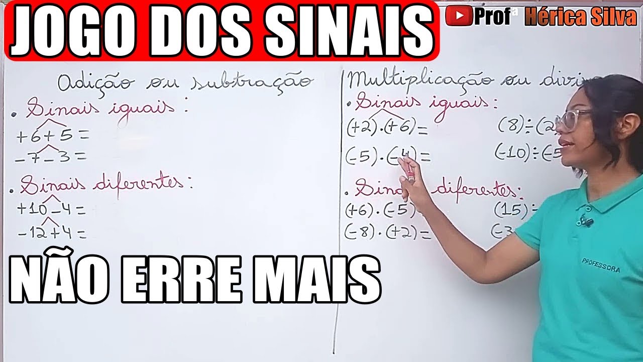 jogo de sinais melhor método para nunca mais errar completo