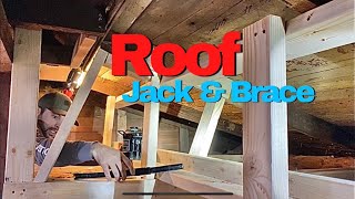 How to jack up and brace a broken rafter.