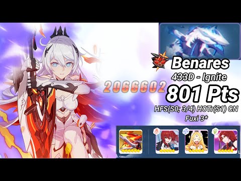 Redlotus D433: Benares Ice (Ignite) 801 Pts - HOF(S.0 3/4) HOTr(S1) CN Fuxi 3* | Honkai 6.3