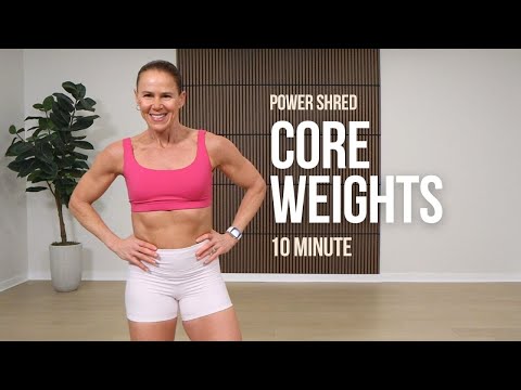 New Year Workout Challenge Day 1: 10 Min Core with Weights Power Shred Weeks 1 & 2