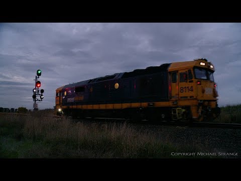 8114 Light Engine Arrives At Gheringhap - PoathTV Australian Trains & Railways