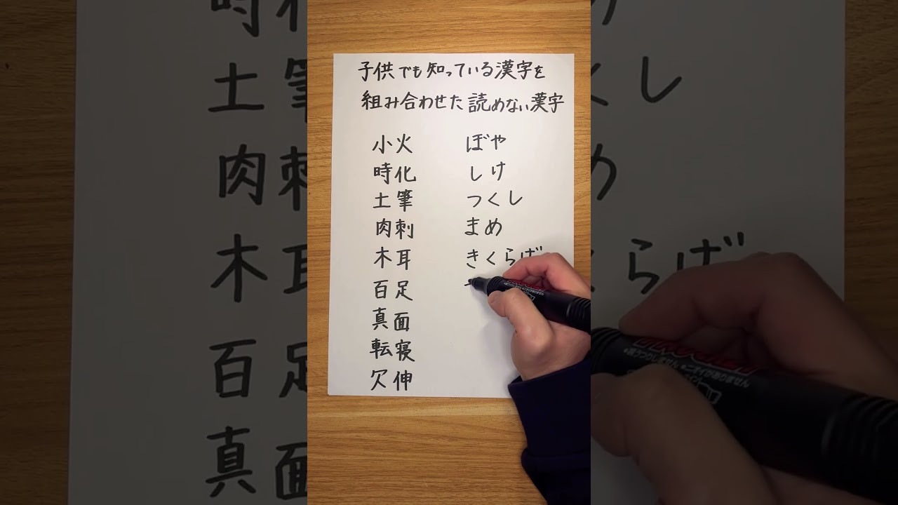 子供でも知っている漢字を組み合わせた読めない言葉 #japanese #kanji #日本語