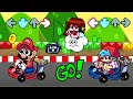 Friday Night Funkin But With Mario Kart SMK X FNF Demo Full Week