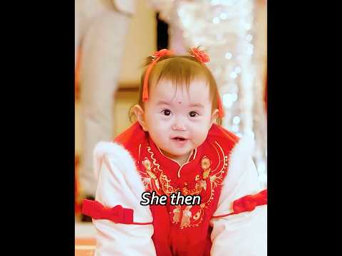 She grabbed the pendant symbolizing the familys power during her first birthday ceremony#movie