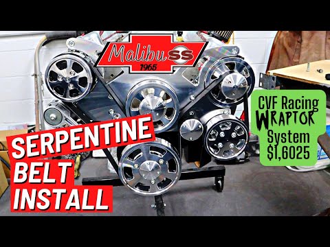 1965 Malibu SS (Ep 19) Wraptor $1,625 Serpentine Belt System from CVF Racing Installed on the SS