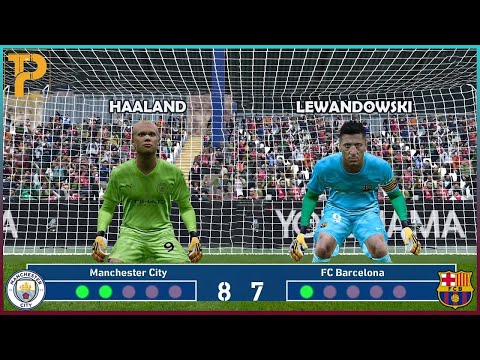 Goalkeeper Haaland vs Goalkeeper Lewandowski | Long Penalty Shootout | PES Gameplay 