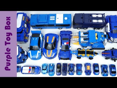 24 Blue Trasnformer Tobot Car Toys,  Dinosaur Animal  Car Transformers