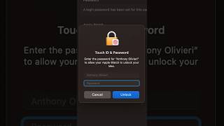 How to Set Up "Auto Unlock" on Mac & Apple Watch ⌚️ #shorts