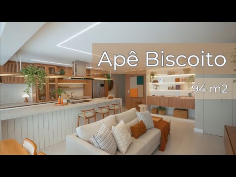 Biscoito Apartment - 96m2 Minimalist, functional and with a privileged view of São Paulo