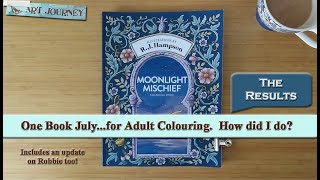 Completed Colouring Pages July 2023  |  Adult Coloring  |  What I Coloured in July #onebookjuly