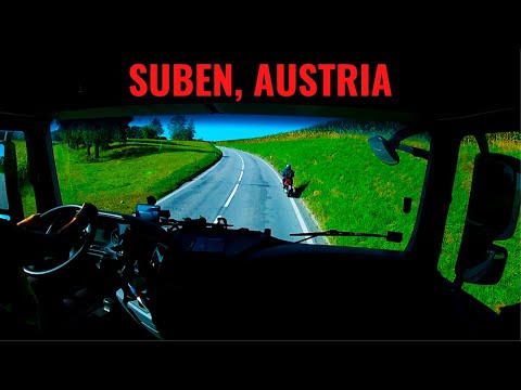 POV Truck Driving - Suben, Austria | CV Driving Mercedes Actros | Cabin View