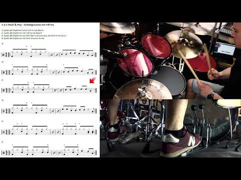 SIMPLE EIGHTH NOTE GROOVES [+ Fill-In]