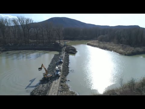 Dynamic LIFE Lines Danube, Spittelauer Arm – Construction works from the perspective of a sea eagle