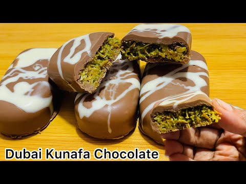 Dubai Viral Kunafa Chocolate Recipe | Crunchy & Yummy Chocolate by Muno’s Kitchen