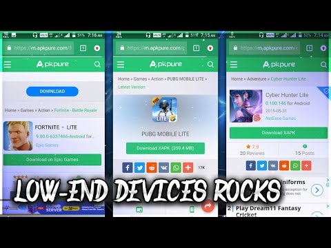 Fortnite Lite, Cyber Hunter Lite, PUBG Mobile Lite Release For Low End Android Devices !
