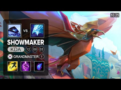 Showmaker vs Khan - Anivia Mid vs Xerath - KR Grandmaster Patch 10.25