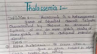 Anemia and thalassemia