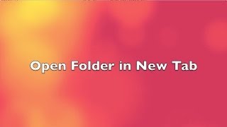 Open Folder in New Tab on Mac (Shortcut)