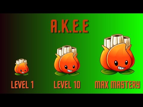 Plants vs Zombies 2 A.K.E.E Level 1- Level 10- Max Mastery Jurassic Marsh Day 17